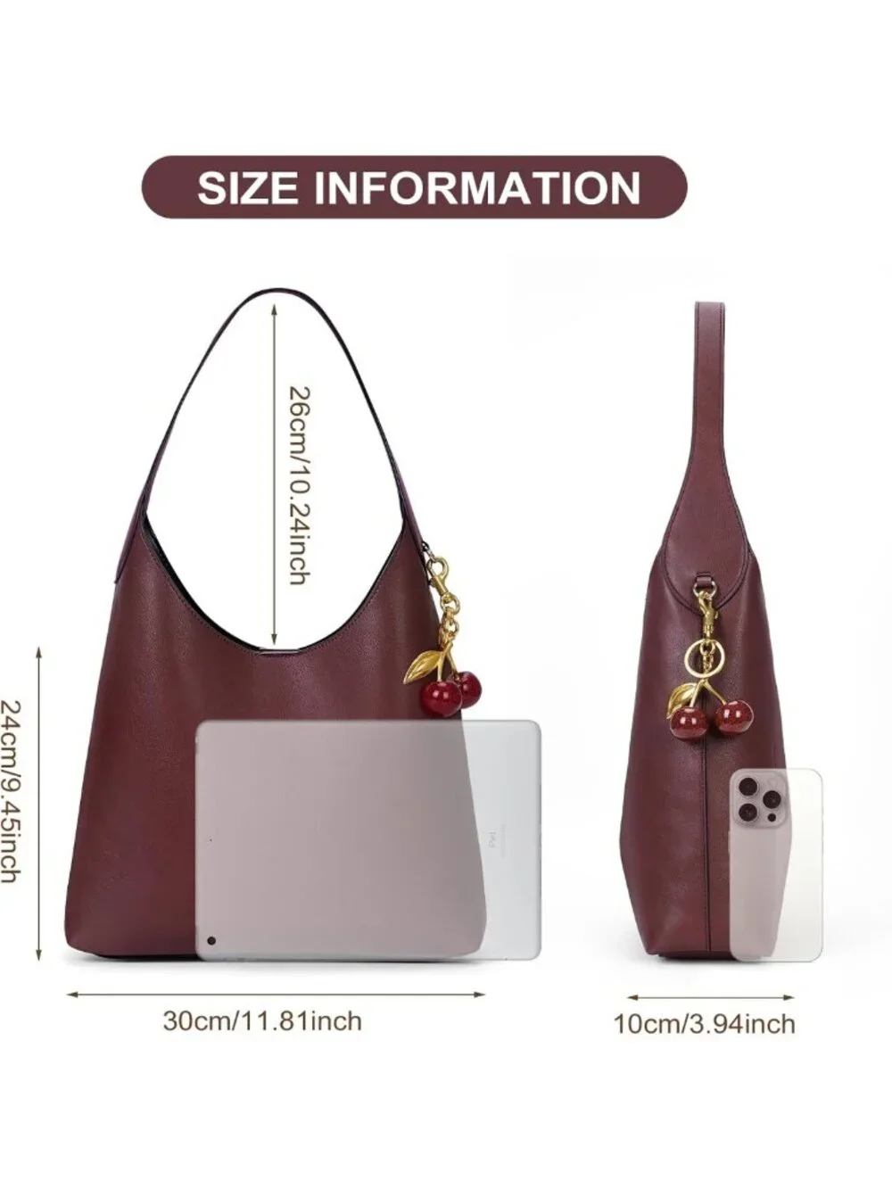 Chic Faux Suede Hobo Tote Bag for Women | Vegan Leather Shoulder Purse with